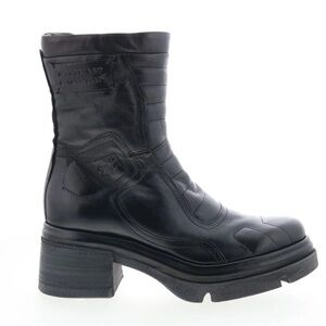 A.S.98 Black Leather Ethel Combat Boots